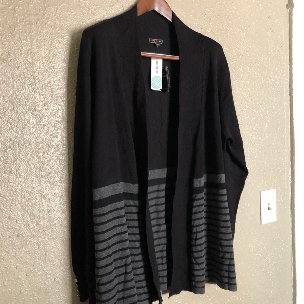 Never worn striped cardigan. Plus - 3xl.